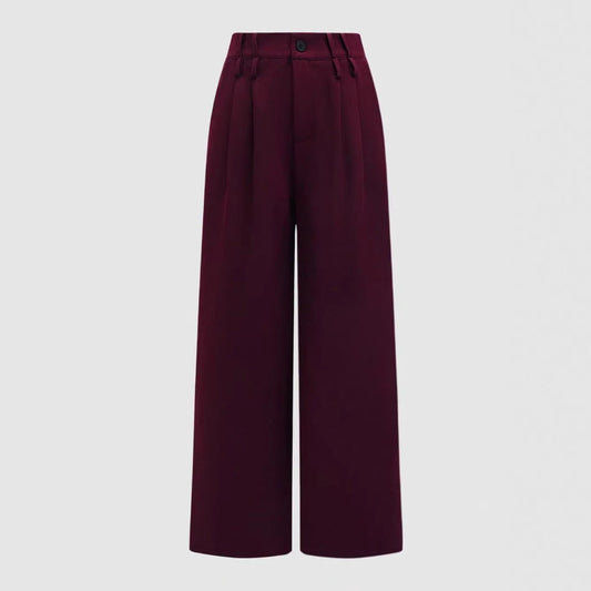Fashion new solid color explosion with belt ring trousers
