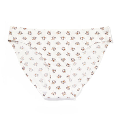 Low waist sexy ice silk seamless underwear women's print breathable quick-drying comfortable women's briefs