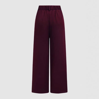 Fashion new solid color explosion with belt ring trousers