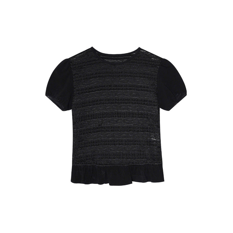 Stylish niche thin versatile texture bottoming shirt