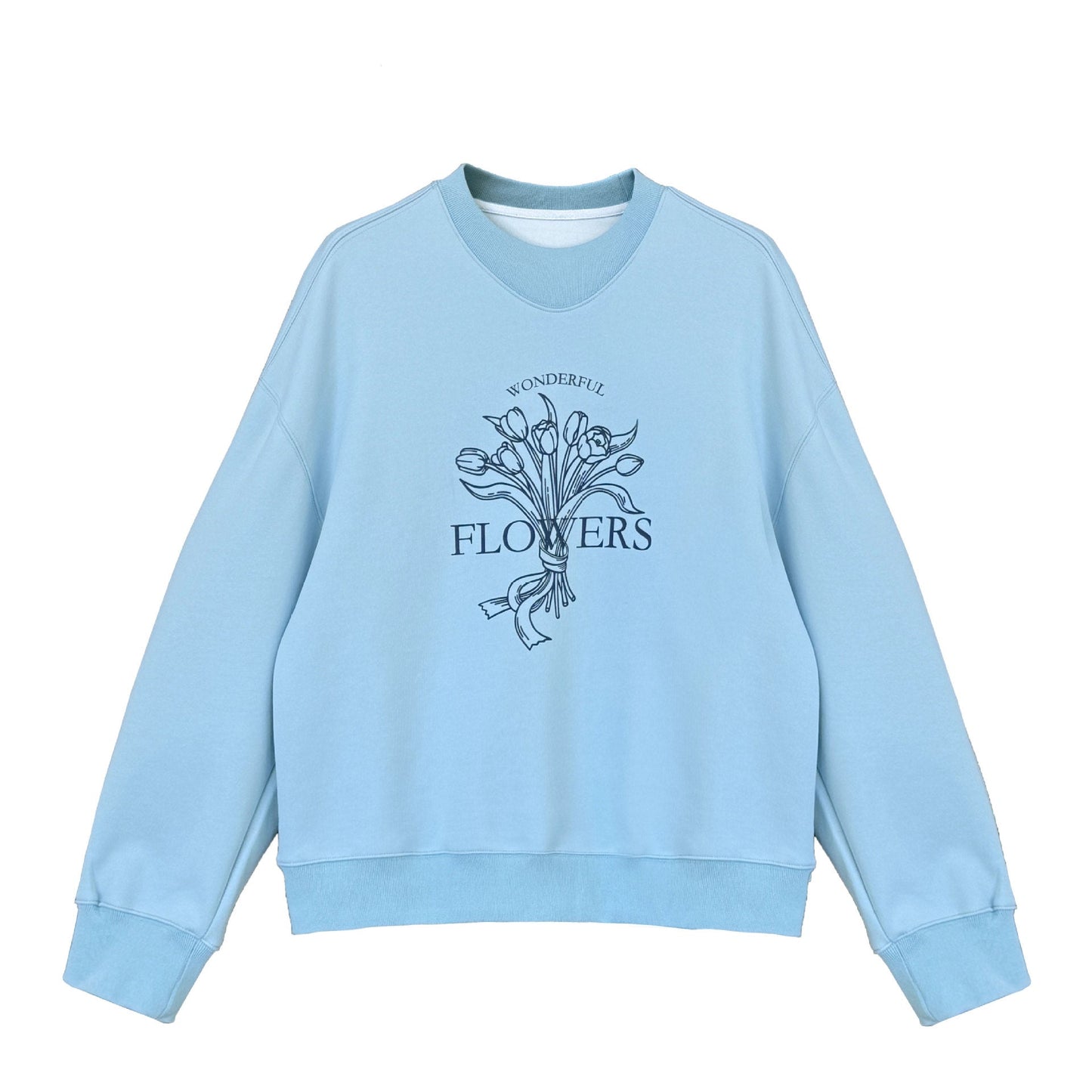 Korean tulip retro peach heart neck silhouette sweater women's autumn new lazy top