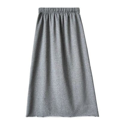 Fashion skirt casual lazy women's autumn A-word curling skirt loose and thin elastic waist skirt