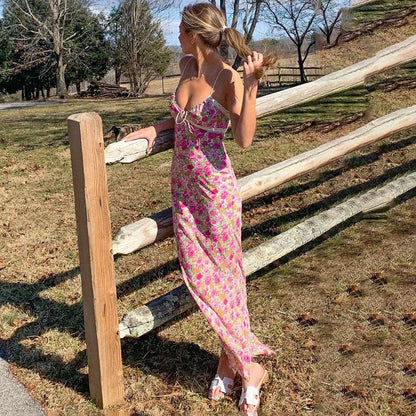 Floral Lace Cami Maxi Dress