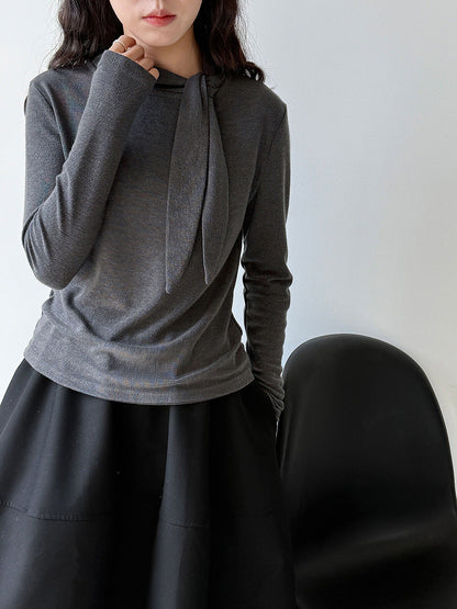 Straps slim-fitting Korean velvet long-sleeved front shoulder bottoming shirt women's winter new design sense inner cover 2140