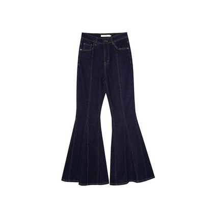 Versatile Washed Skinny Legs Flared Jeans