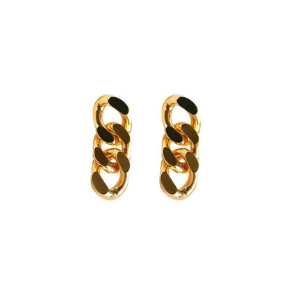 Premium sense metal mosquito coil disc loop earrings French ear clips can be worn without ear piercings, earrings are simple, fashionable and versatile