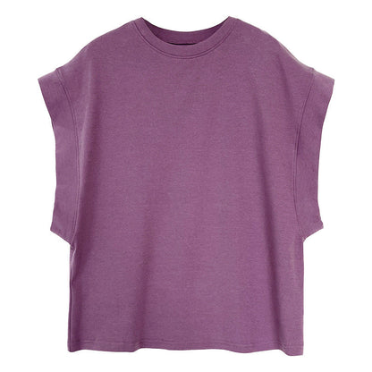 Silhouette Right Angle Shoulder Short Sleeve T-Shirt Women's Summer Loose Design Bat Sleeve T-Shirt Top