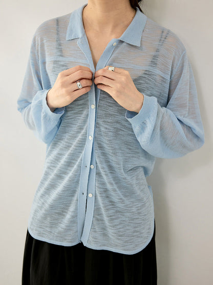 Light and breathable bamboo joint cool knitted sunscreen shirt