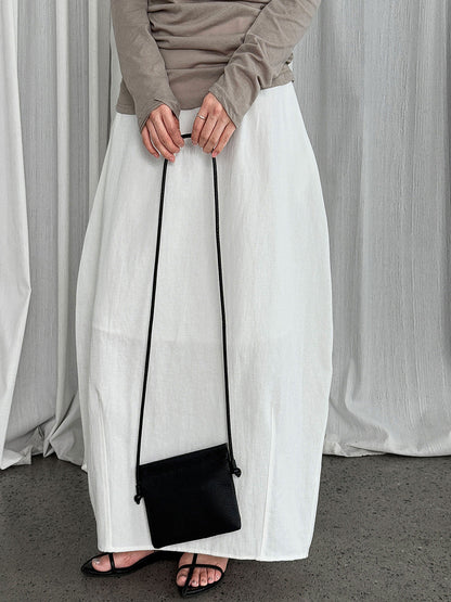 Cotton and linen lantern skirt~ design cocoon high waist skirt