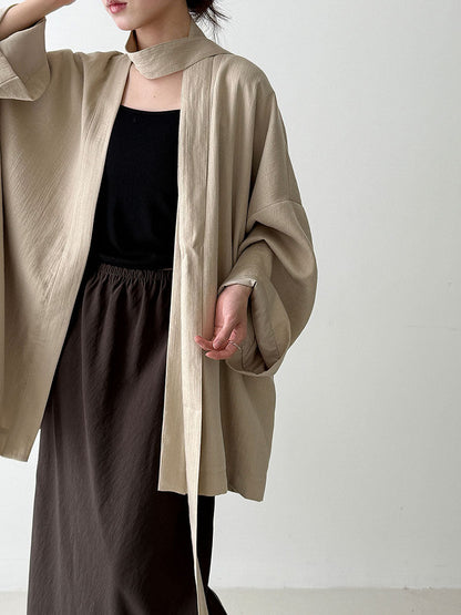Premium drape~ Temperament high waist straight Tencel skirt autumn versatile and thin skirt