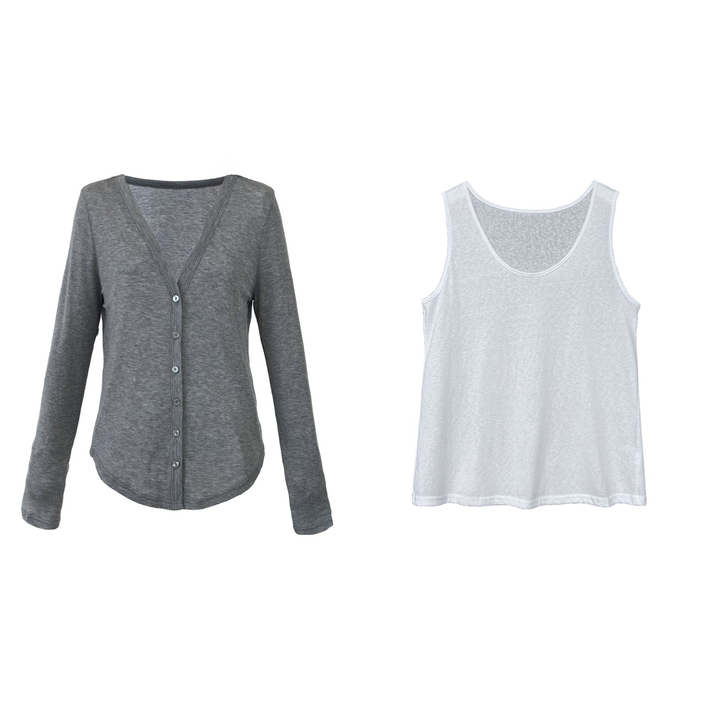 Korean walking paper cardigan + sleeveless vest set women's new summer lazy casual
