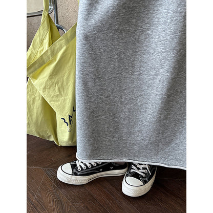 Fashion skirt casual lazy women's autumn A-word curling skirt loose and thin elastic waist skirt
