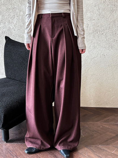 Drape Wide Leg Floor Mopping Suit Pants