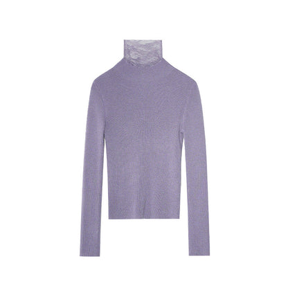 Half-height crew neck sweater