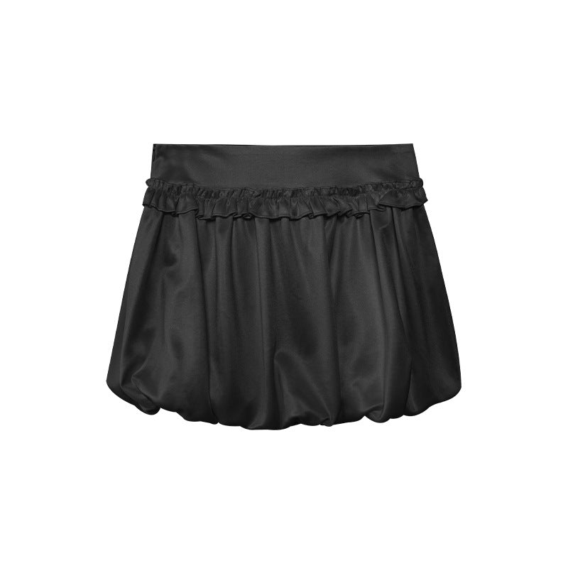 Sweet age-reducing bud skirt high waist temperament puffy skirt