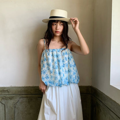 Small fresh and sweet, age-reducing loose slimming floral bandeau suspender