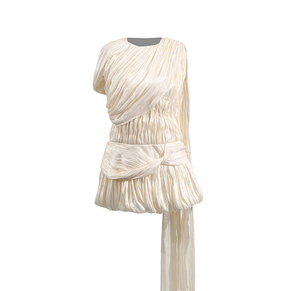 Pleated Mini Dress