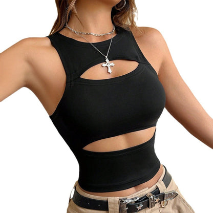 Hollow-Out Crop Top