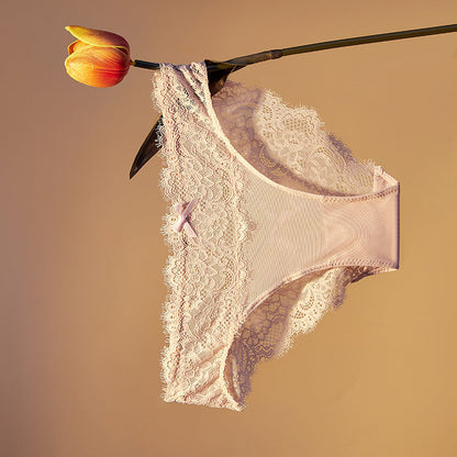 Underwear Factory Low Waist Sexy Ladies Underwear Lace Sexy Panties Cross Thong Breathable Seduction Female