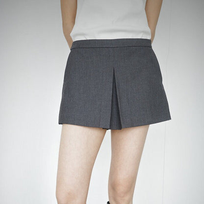 Spring and summer new retro low-rise A-word short skirt pants