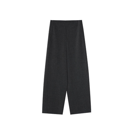 Early spring Korean version of versatile casual pants high waist long straight suit pants