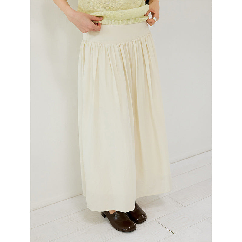 Cloud feeling oxygen feeling cool feeling Tencel high waist pendulum summer dress