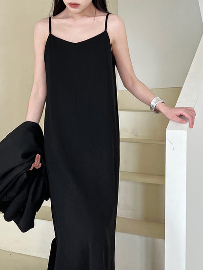 Spring new suspender dress + coat two-piece set