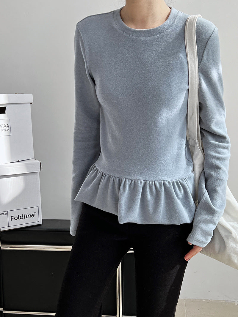 Ballet skirt ruffle bottom T-shirt