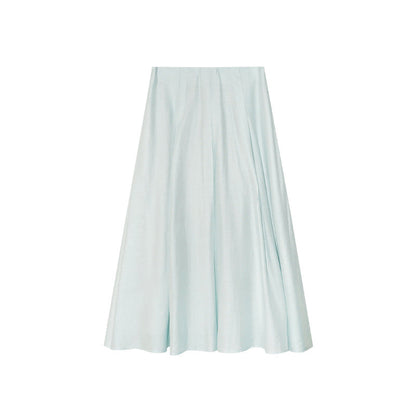Fairy light Tencel drape high waist a word skirt