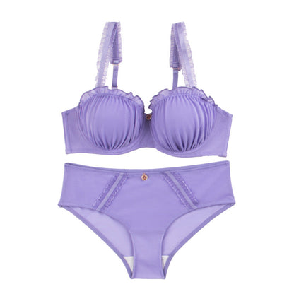 Cross-border Amazon breast folds gather sexy women's underwear adjusted upper support anti-sagging European and American style bra