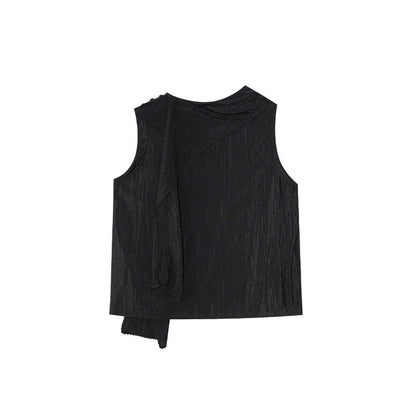 Temperament perspective sexy Tencel chiffon shirt