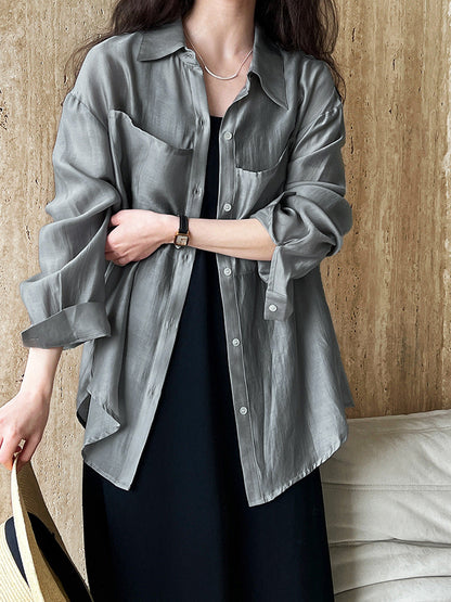 Summer micro-perspective hazy high-end thin cardigan