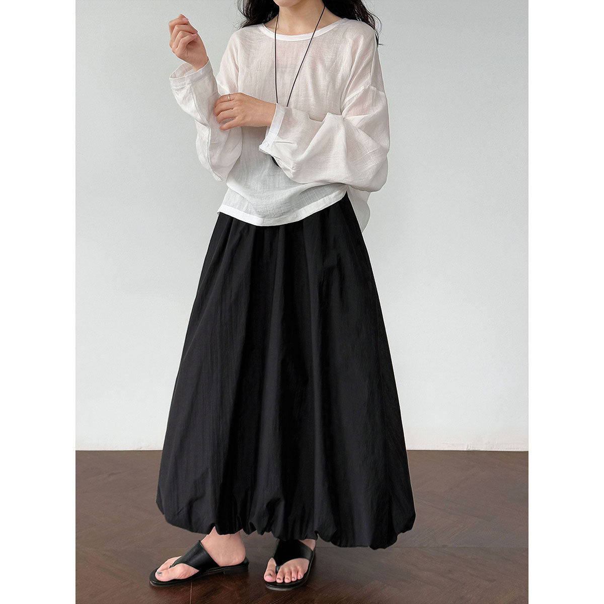 Simple summer new design high waist A skirt