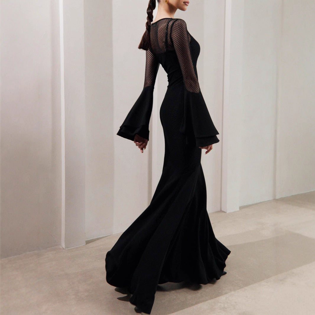 Flared sleeve dress