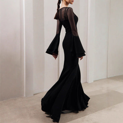 Flared sleeve dress