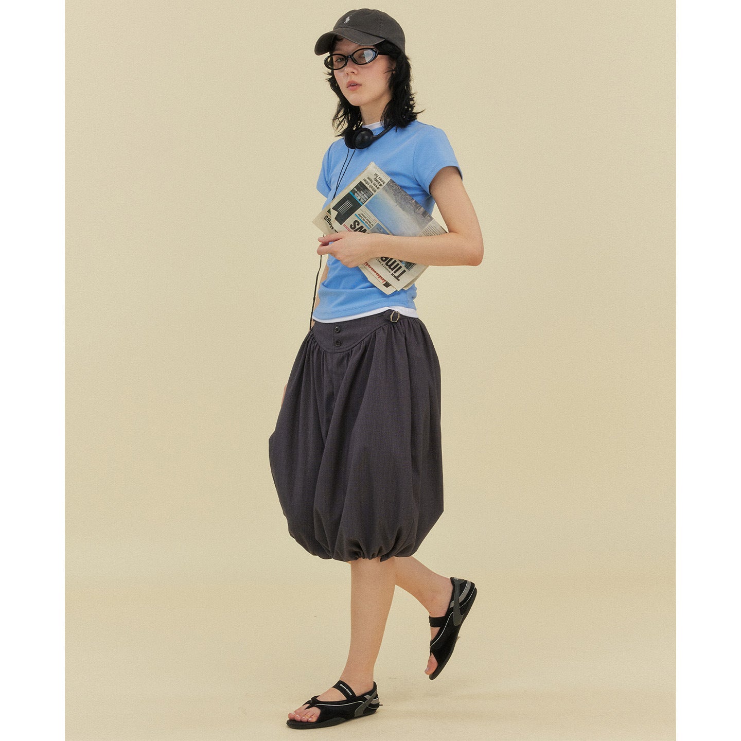 Classical pleated trousers bloomers casual pants