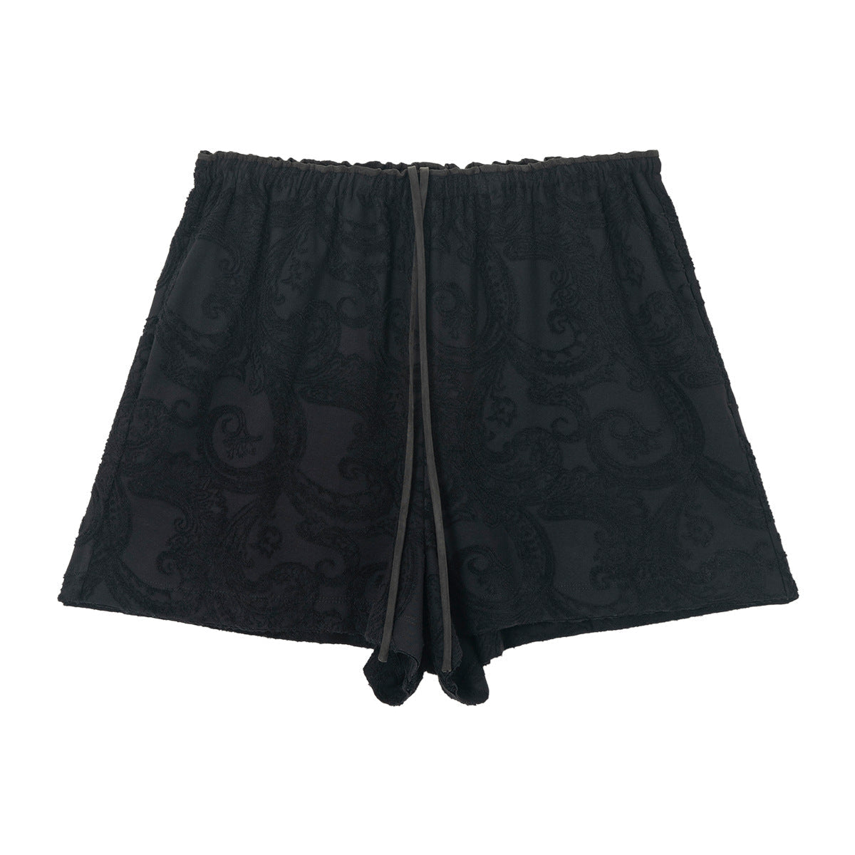 Spring new design Modal wool retro cashew flower texture shorts