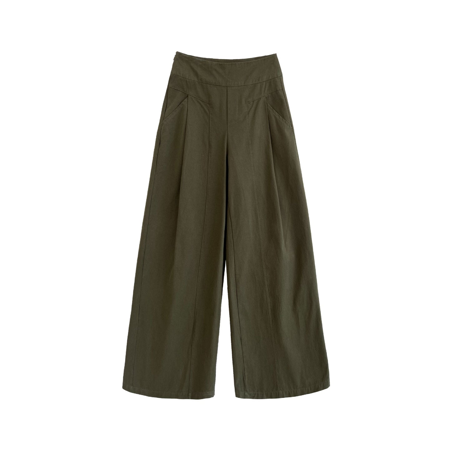 Simple casual straight trousers