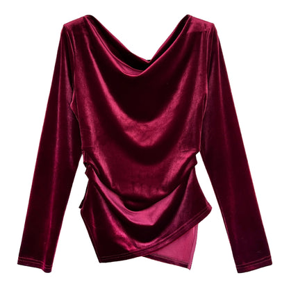 High-end temperament slim-fitting and thin top women