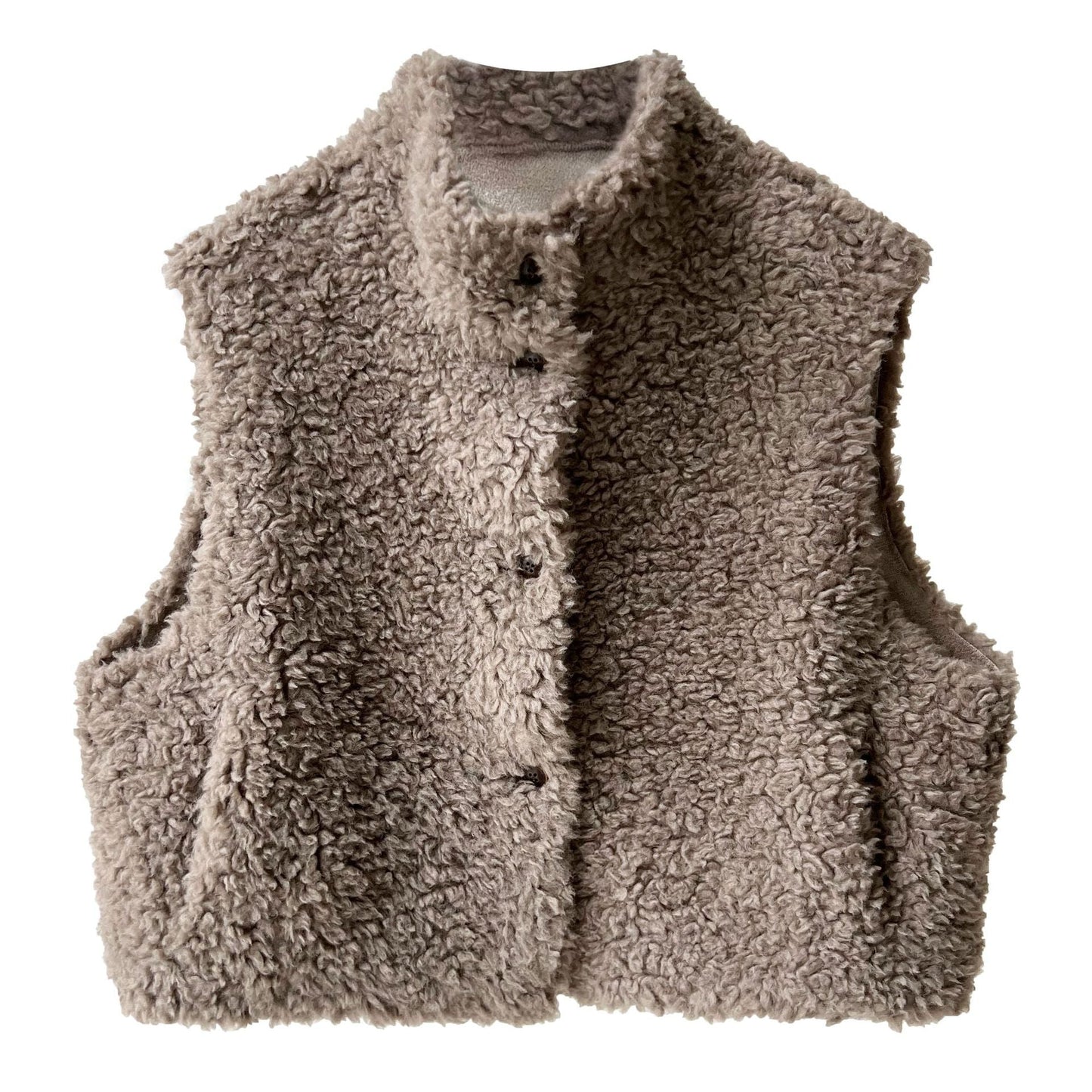 Panax notoginseng wool suede fur integrated sleeveless vest women's autumn and winter lamb wool vest