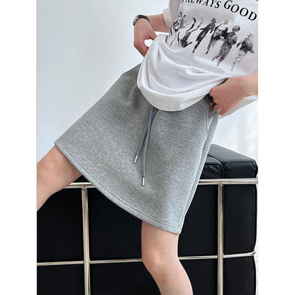 Spring and summer new elastic waist loose a-word skirt high waist skirt