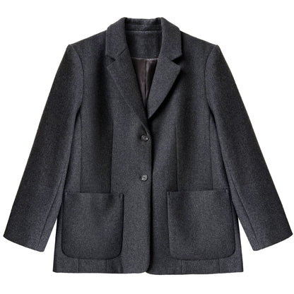 Korean version autumn and winter 50% wool blazer