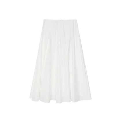 Fairy light Tencel drape high waist a word skirt