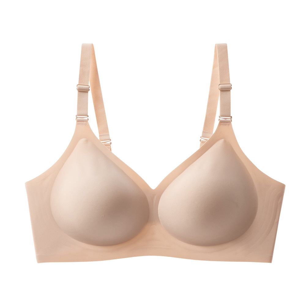Women's seamless bra upper support gathers and closes the secondary breasts to prevent sagging European and American large-size bras