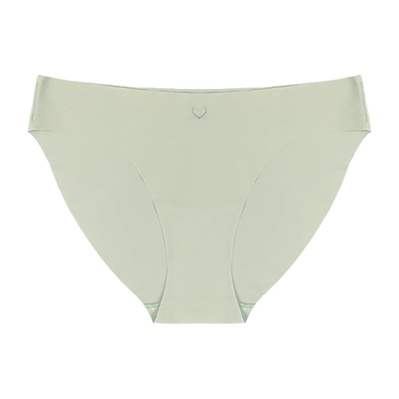 Traceless fitness underwear women's low-rise ice silk briefs pure cotton crotch breathable quick-drying sports underwear women