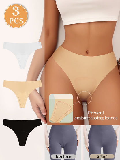 Ice silk seamless anti-embarrassment low-rise underwear sports yoga anti-embarrassment line underwear women's new models
