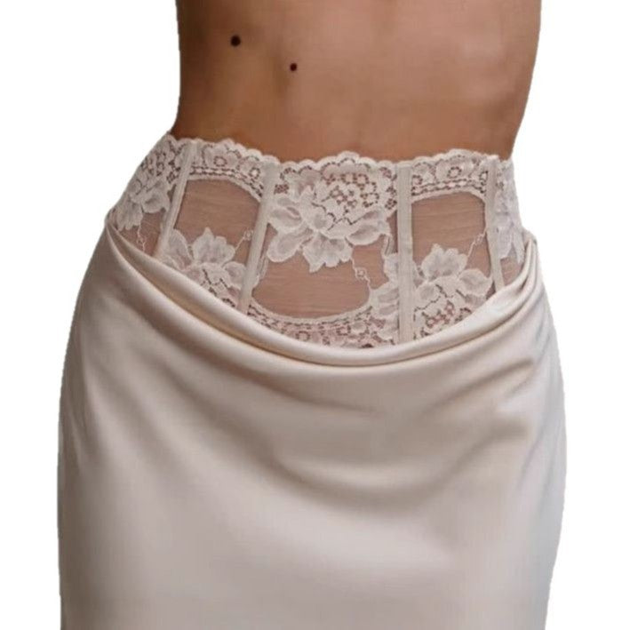 New fashion sexy lace satin high waist skirt women