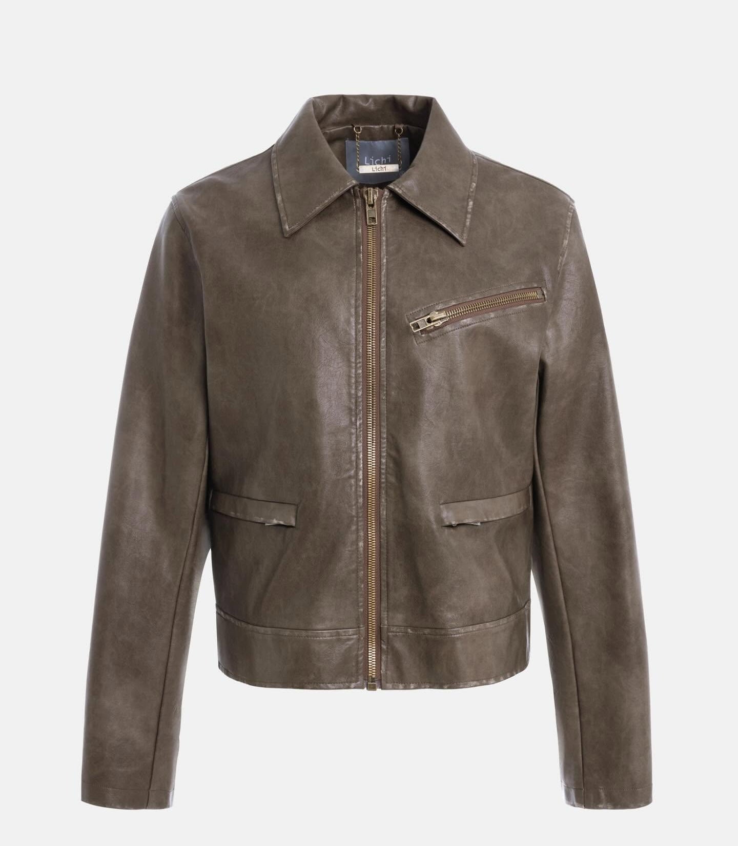 Jacket vintage motorcycle leather jacket