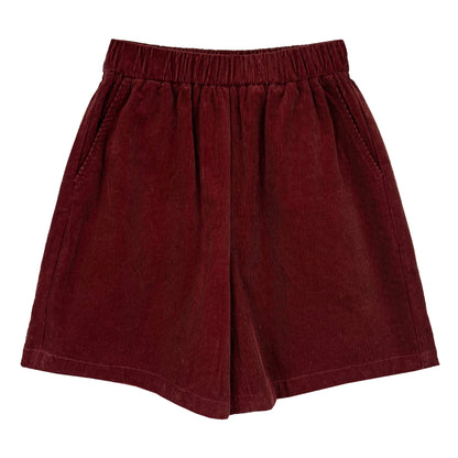 Retro Corduroy Wide Leg Casual Shorts Women's Autumn New Korean Elastic High Waist Skinny Pants