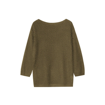 Dopamine blouse loose-fitting long-sleeved knitted sweater